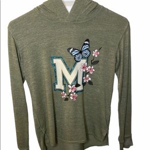 Kids M initial hoodie